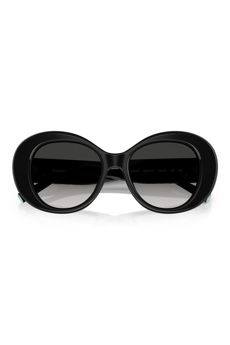 52mm Gradient Round Sunglasses, Alternate, color, BLACK