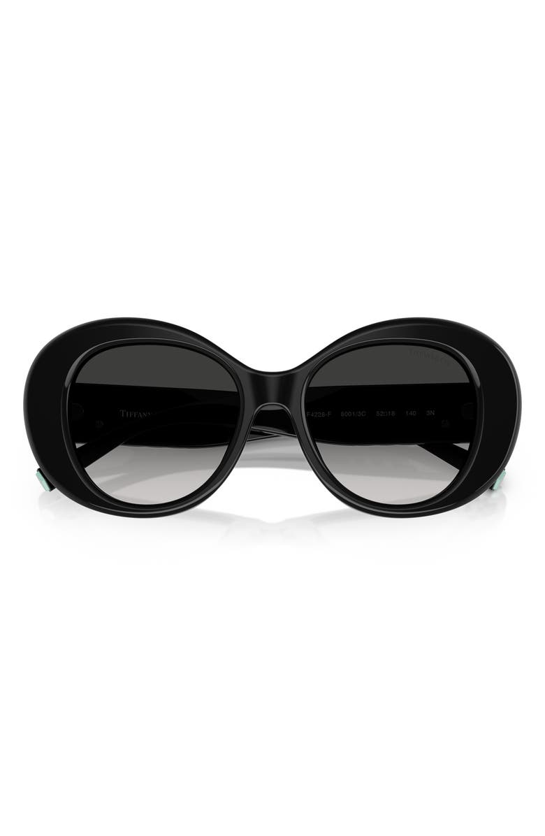 Tiffany & Co. 52mm Gradient Round Sunglasses, Alternate, color, Black