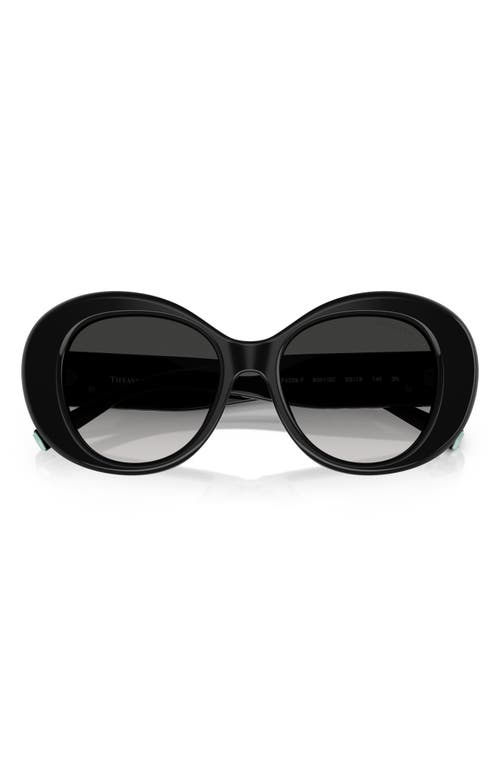 Tiffany & Co . 52mm Gradient Round Sunglasses In Black