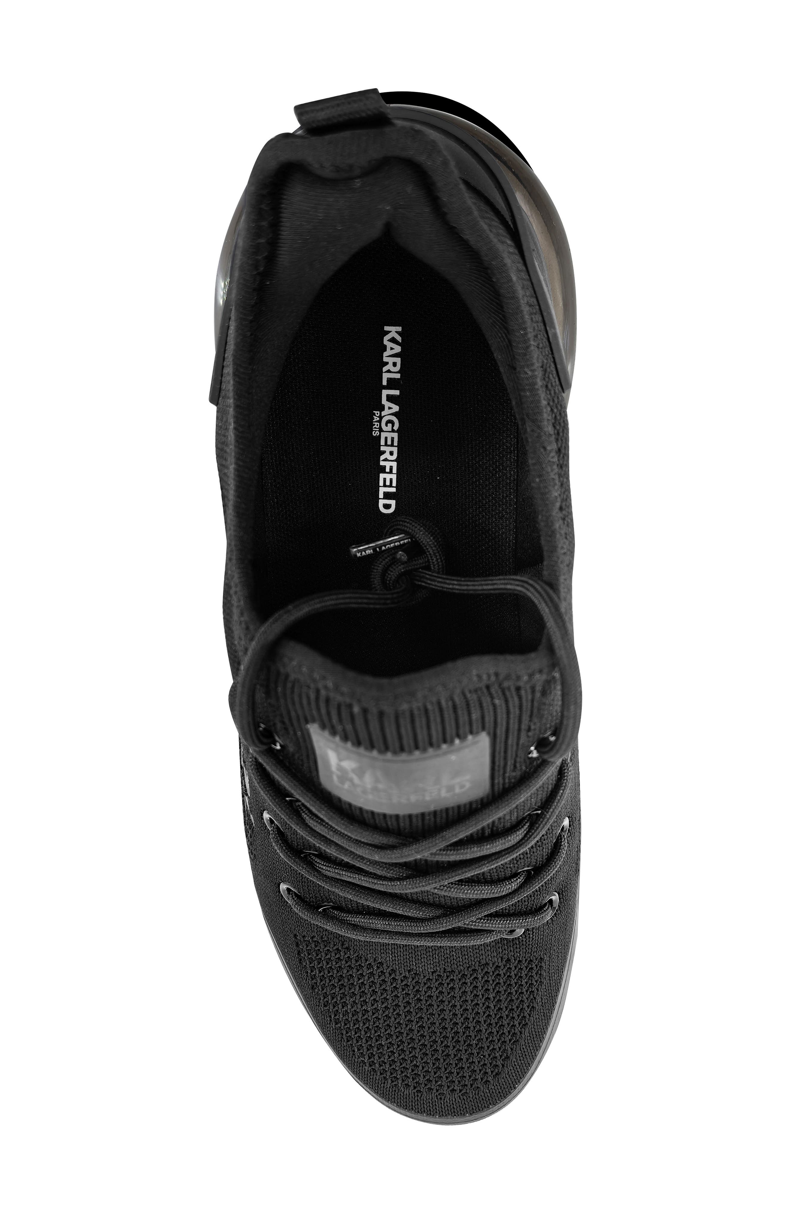 KARL LAGERFELD PARIS Germain Side Logo Knit Sneaker, Alternate, color, Black