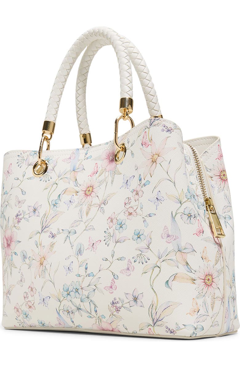 ALDO Lothycann Faux Leather Satchel, Alternate, color, Floral