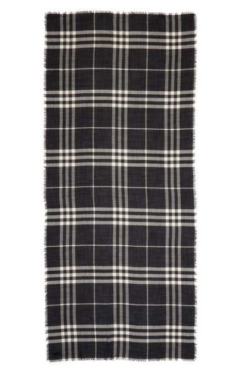 Giant Check Wool Scarf