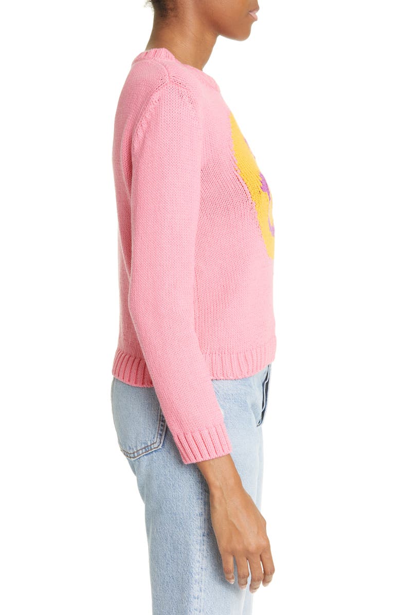 Moschino x Smiley<sup>®</sup> Intarsia Crewneck Sweater, Alternate, color,