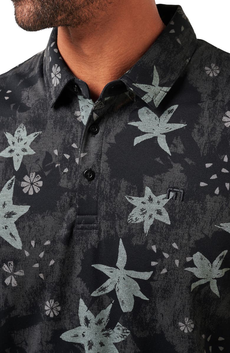 TravisMathew Trek Tide Floral Cotton Blend Piqué Polo, Alternate, color, 