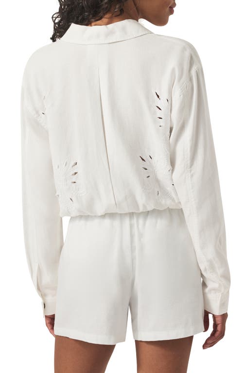 Splendid Cayden Embroidered Crop Jacket In White