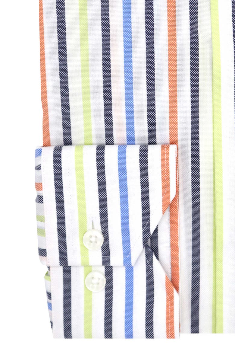 Lorenzo Uomo Trim Fit Stripe Dress Shirt, Alternate, color, 