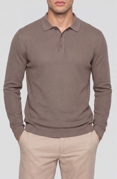 Sullivan Long Sleeve Cotton Polo