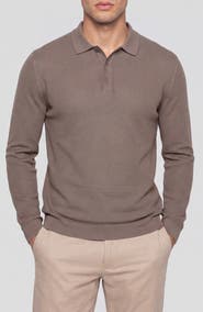Onia Sullivan Long Sleeve Cotton Polo