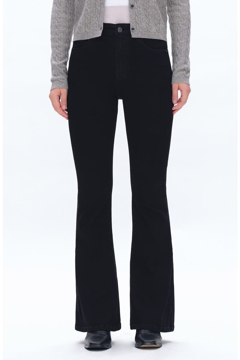 High Waist Flare Jeans, Main, color, SOLID BLACK