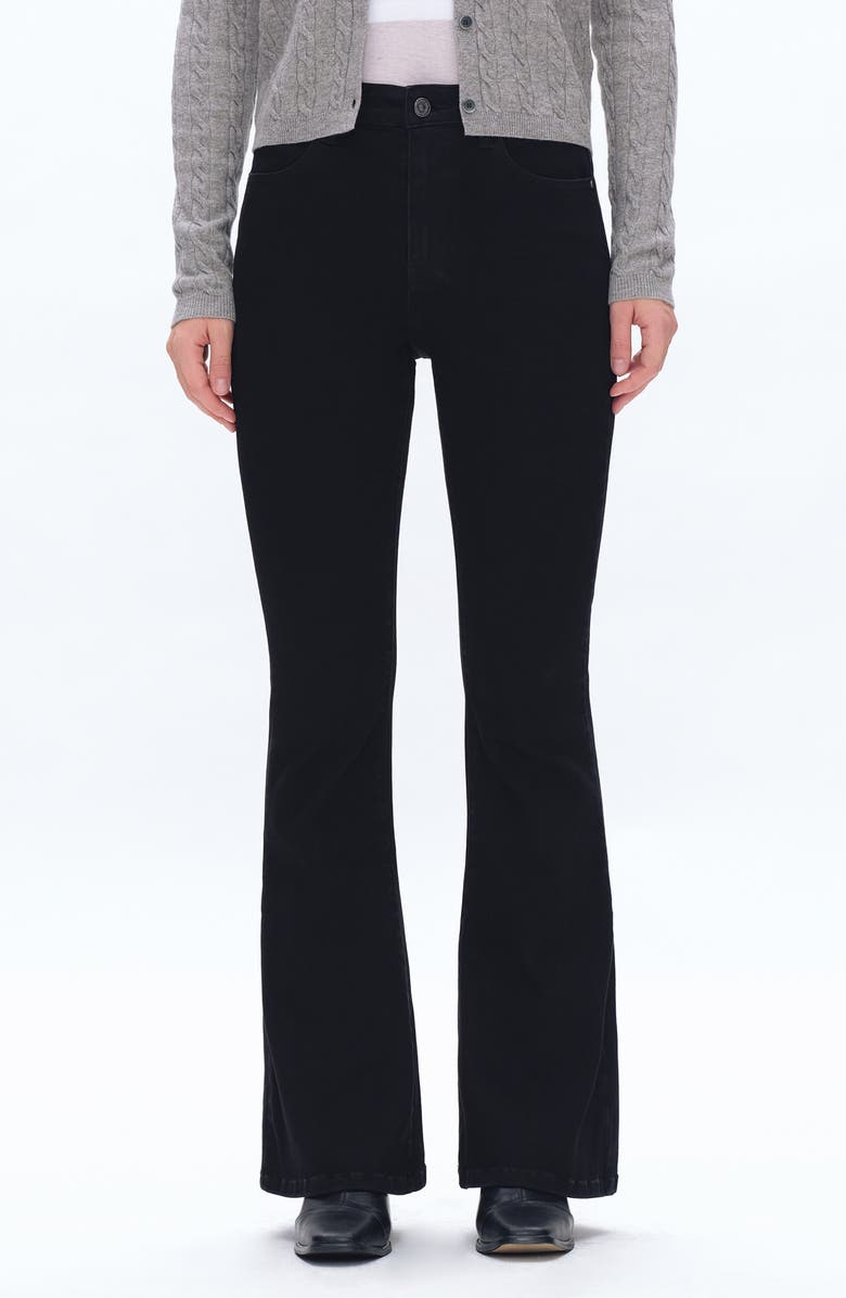 Bayeas High Waist Flare Jeans, Main, color, Solid Black