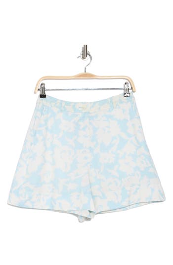 Derek Lam 10 Crosby Anora Floral Shorts In Blue Multi