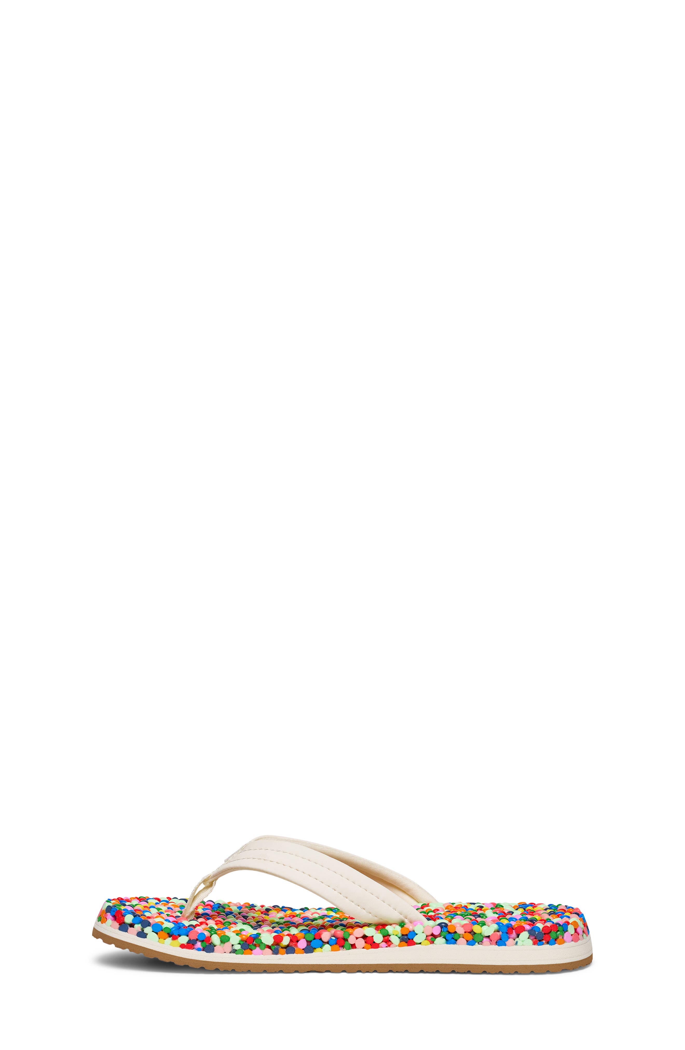 Sanuk Bubblecush Flip Flop, Alternate, color, Rainbow Multi