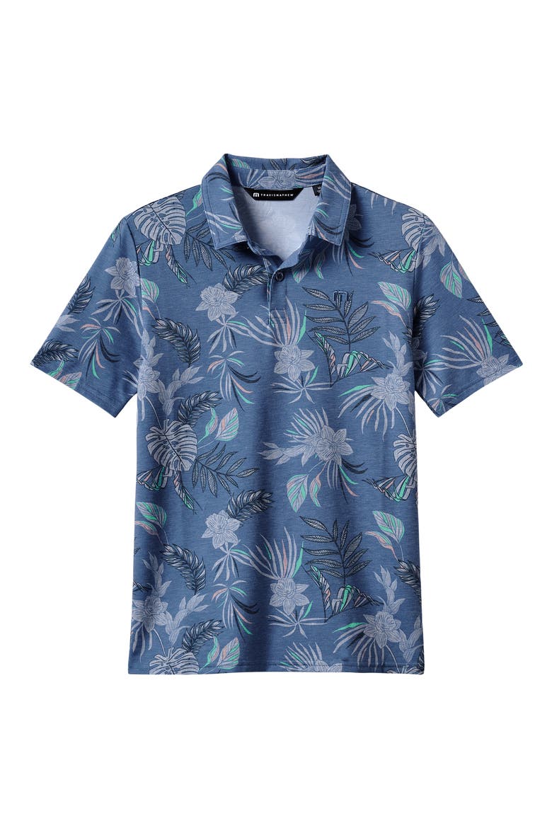 Kids' Featherweight Reservation Floral Polo, Main, color, BLUE HORIZON