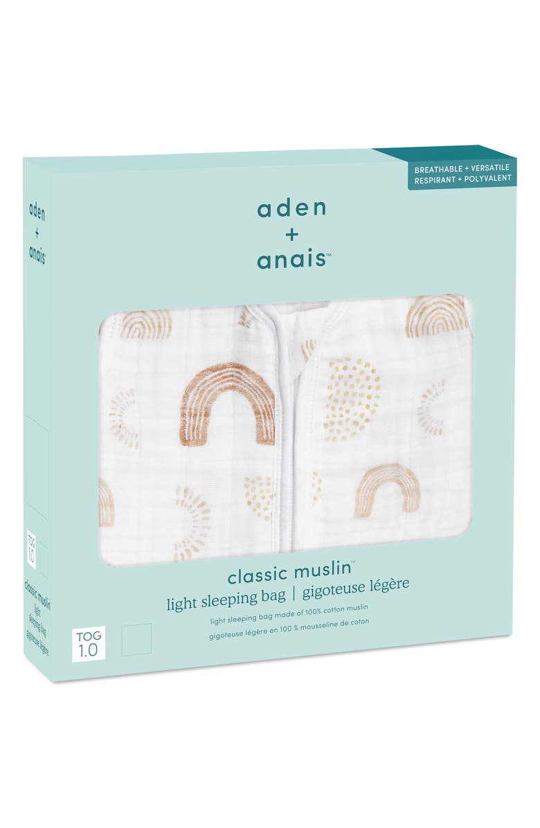 aden + anais Cotton Muslin Wearable Blanket, Alternate, color, Keep Rising Tan