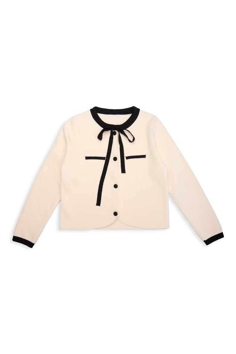 Tie Front Cardigan, Main, color, NATURAL
