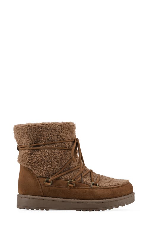 White Mountain Footwear Isador Faux Shearling Bootie In Brown