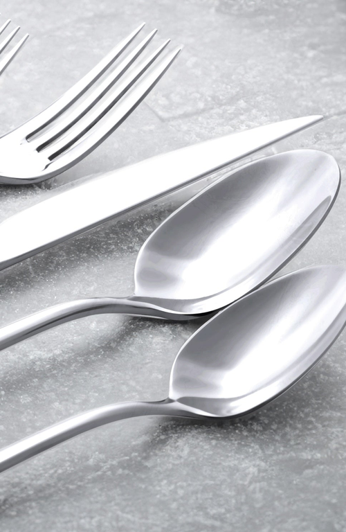 Italic Emilia Mirror Flatware Set In Metallic Silver