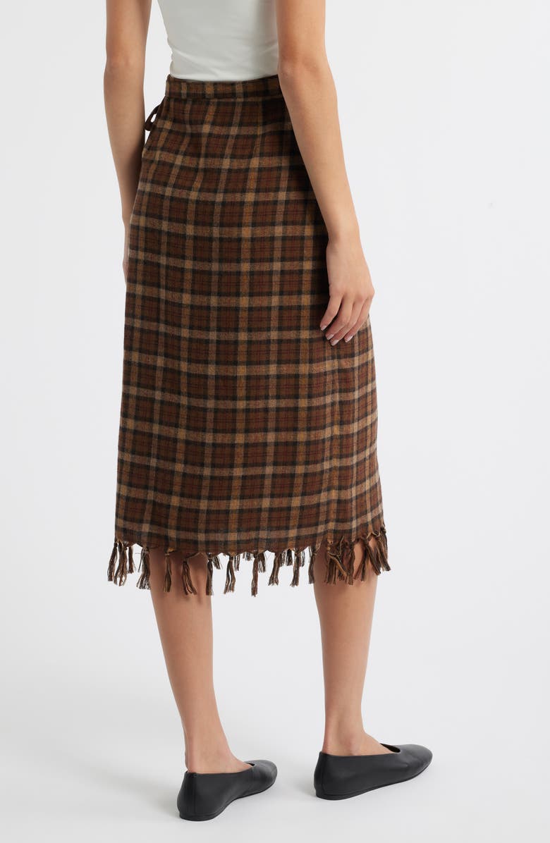 DÔEN Saskia Fringe Trim Plaid Skirt, Alternate, color, Cornwall Plaid