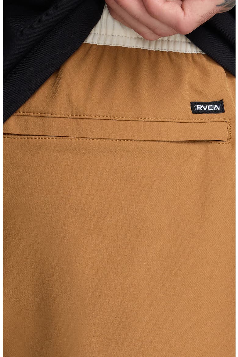 Yogger Stretch Contrast Shorts, Alternate, color, CAMEL