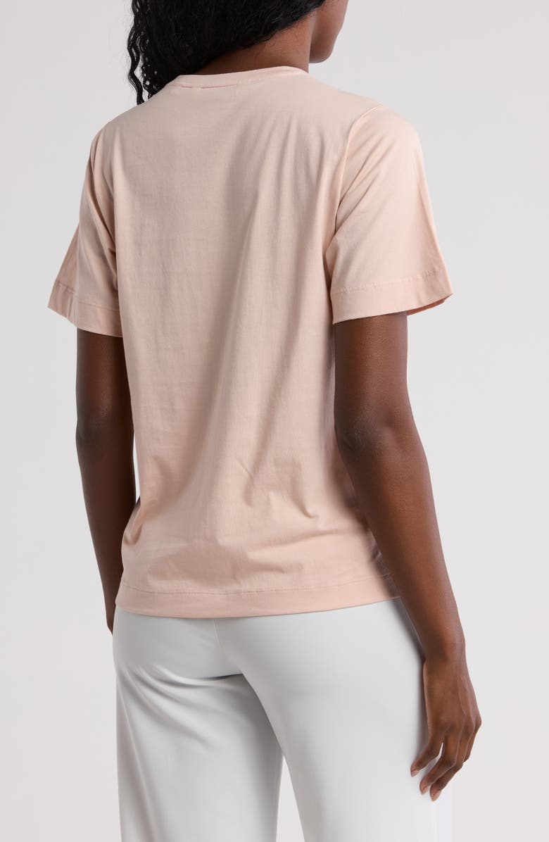 Rebecca Taylor Shirred Cotton T-Shirt, Alternate, color, 