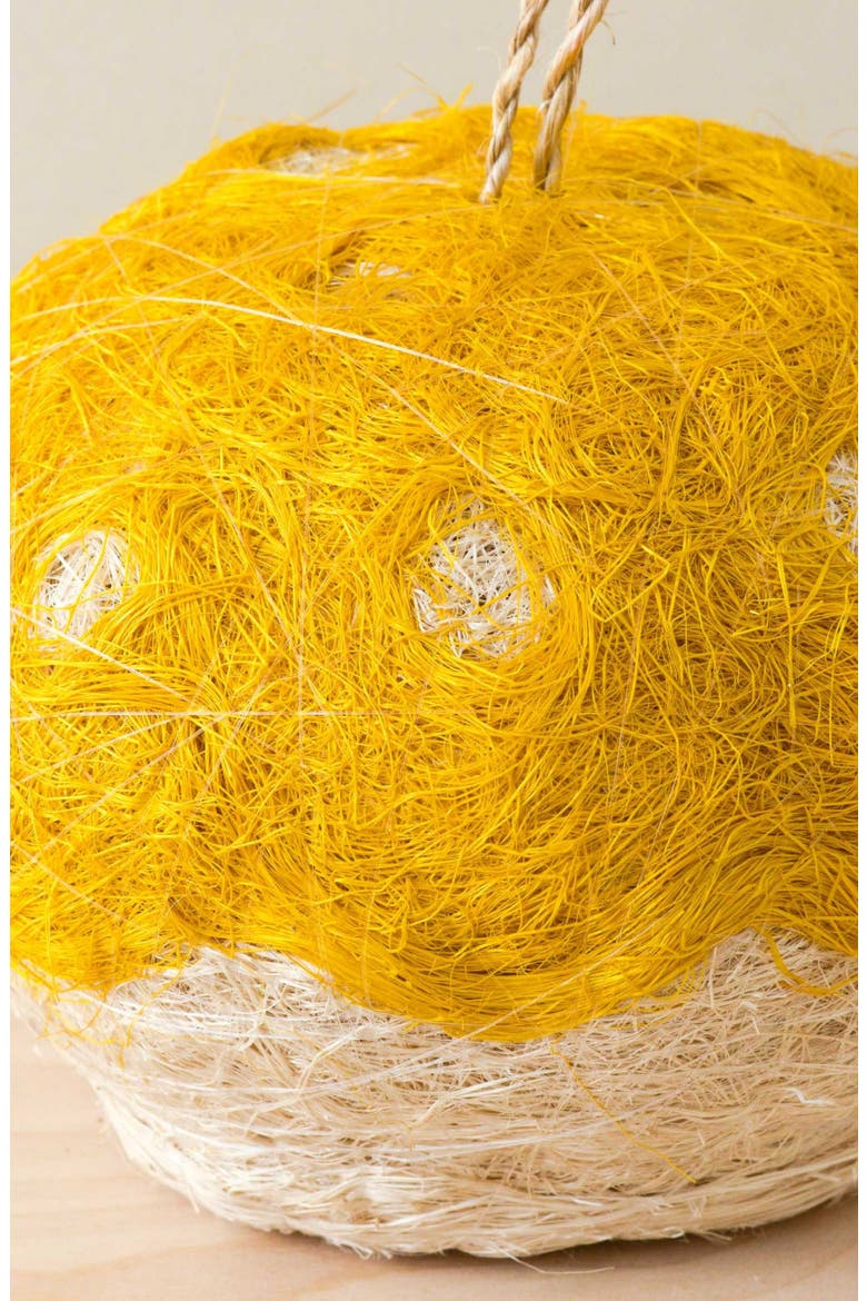 Coco Coir Hanging Planter for Air Plants, Alternate, color, Yellow