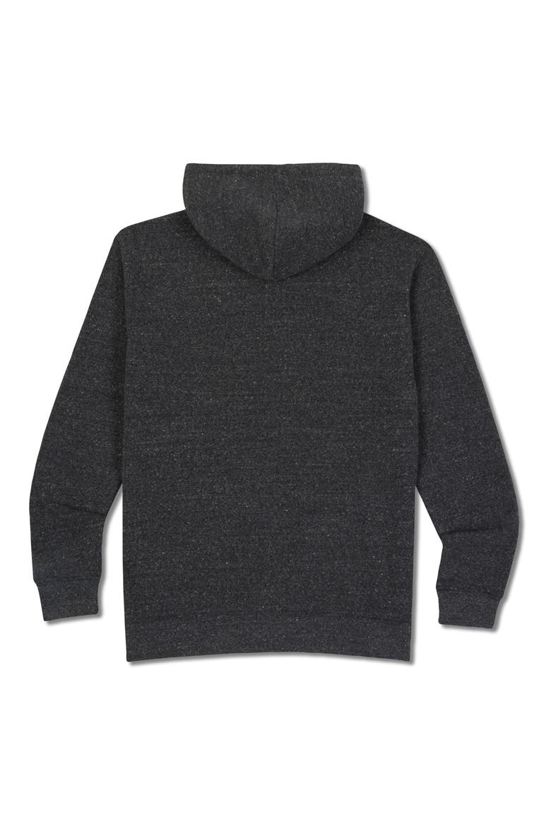 Trim Fit Heathered Fleece Zip Hoodie, Alternate, color, HTR BLACK