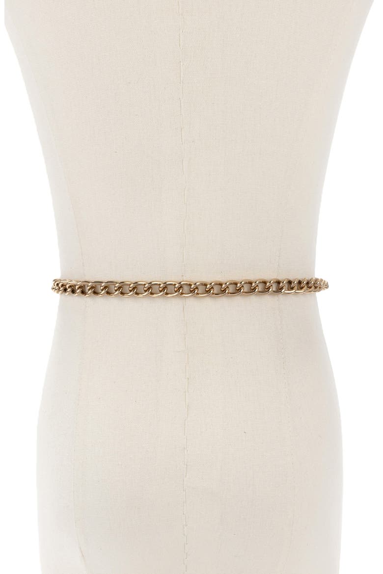 Sun Charm Chain Belt, Alternate, color, GOLD