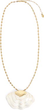 Clare V. Clamshell Pendant Necklace