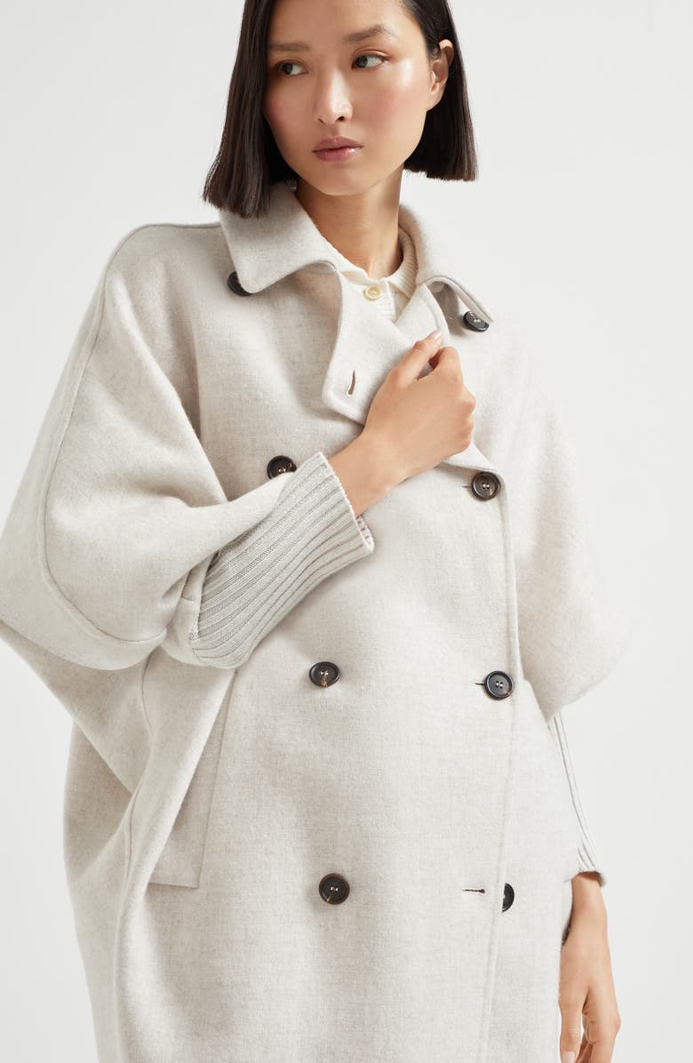Brunello Cucinelli Hand-crafted coat, Alternate, color, Cool Beige