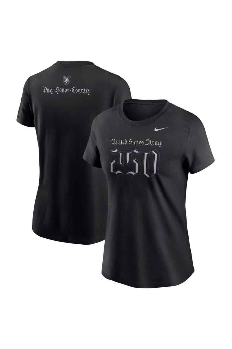 Women's Nike Black Army Black Knights Army 250 Collection T-Shirt, Main, color, Black