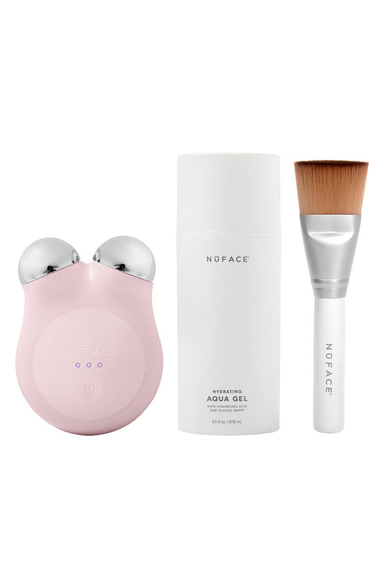NuFACE<sup>®</sup> MINI+ Smart On-The-Go Facial Toning Starter Kit $325 Value, Main, color, Sandy Rose