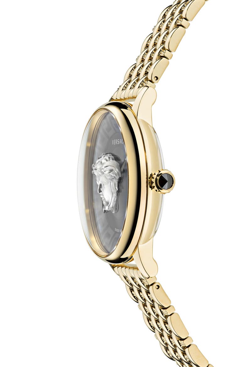Medusa Alchemy Bracelet Watch, 38mm, Alternate, color, GOLD
