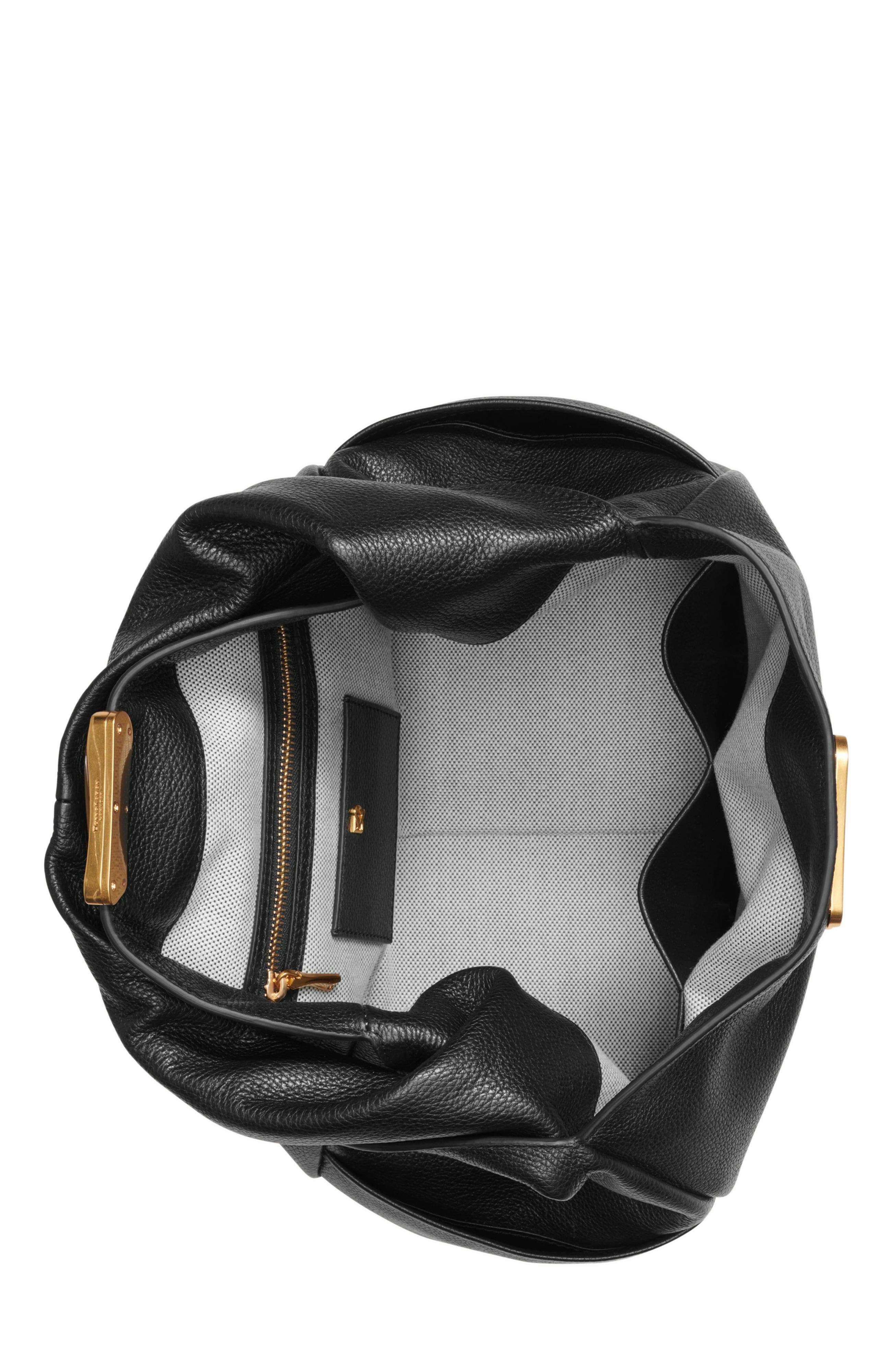 Donna Karan New York Amagansett Shoulder Bag, Alternate, color, Black/Gold