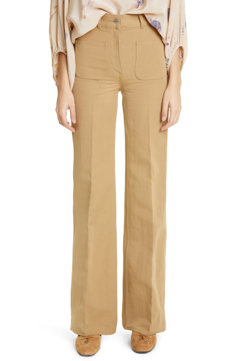 Loro Piana Linen & Cotton Patch Pocket Trousers, Main, color, 