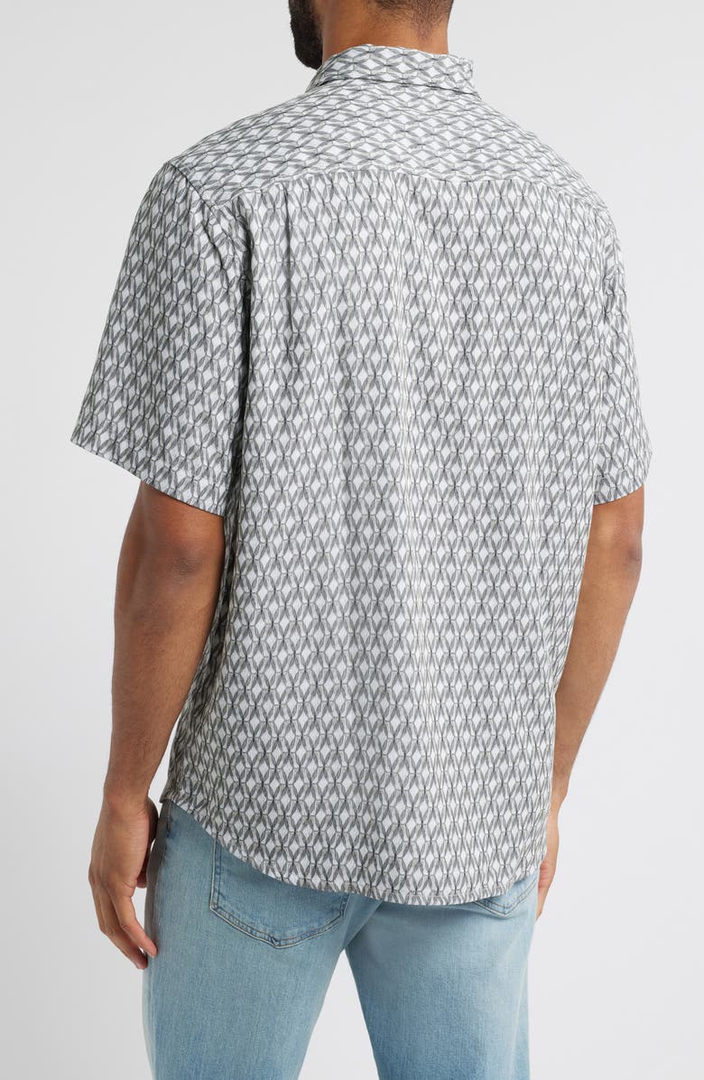 Tommy Bahama Coconut Point Dos Rios Geo Print IslandZone<sup>®</sup> Short Sleeve Button-Up Shirt, Alternate, color, 