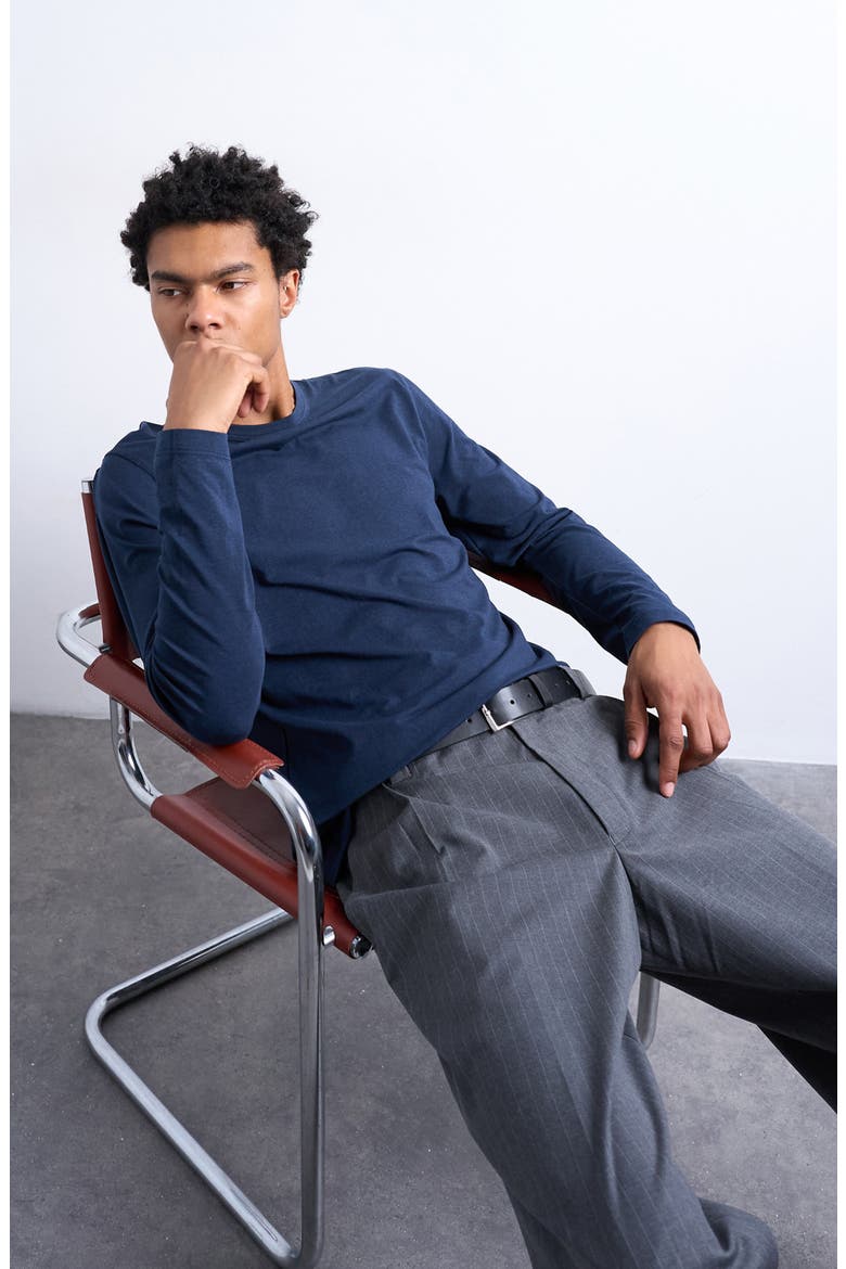 Relaxed Long Sleeve T-Shirt, Alternate, color, NAVY