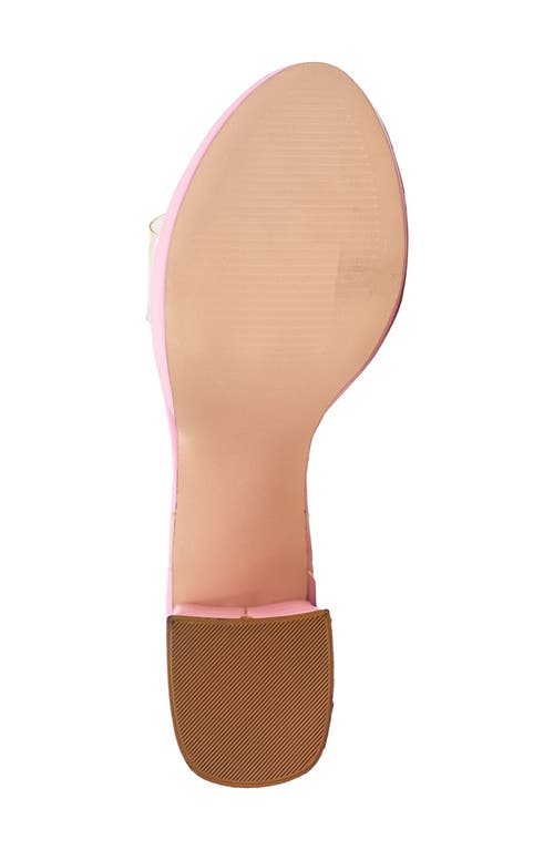 Chase & Chloe Chase And Chloe Hela Platform Sandal In Clear Pink