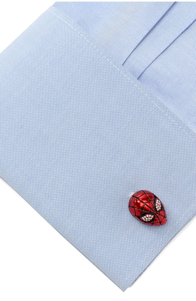 Cufflinks, Inc. 3D Spider-Man Cuff Links, Alternate, color, Red