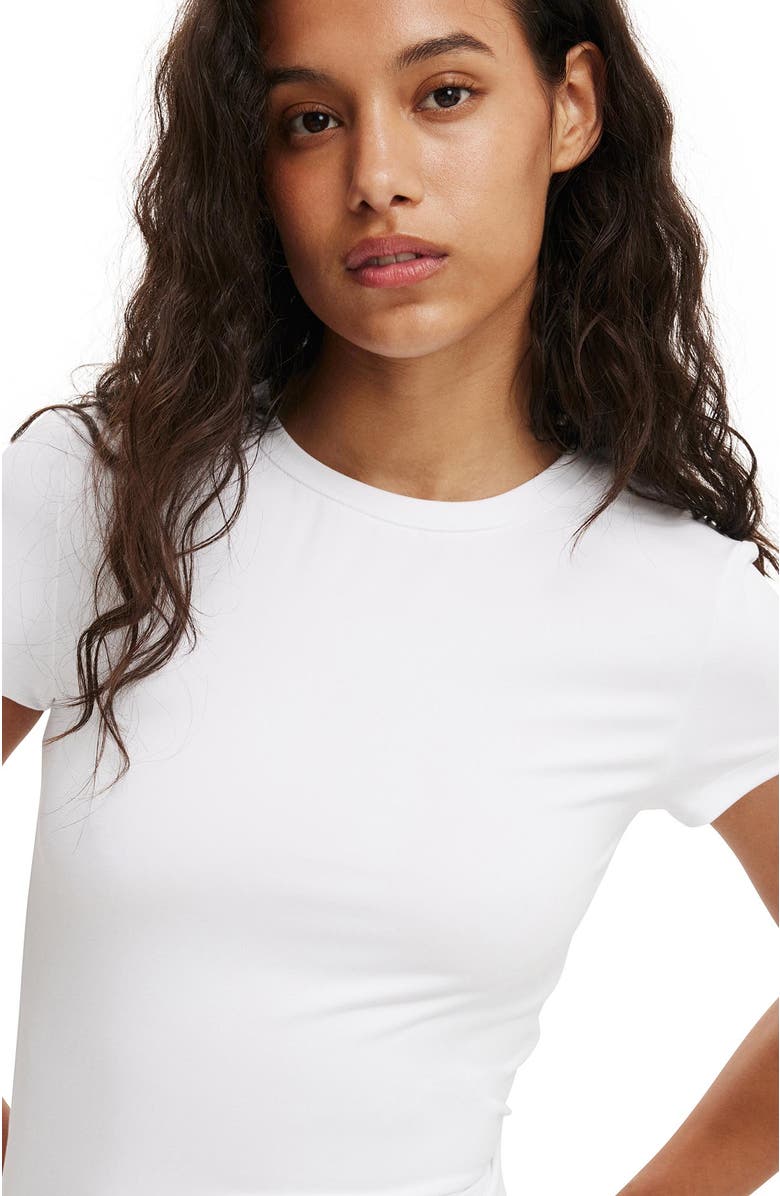 Cotton On Women's Hold Me Short Sleeve Crew Neck, Alternate, color, White