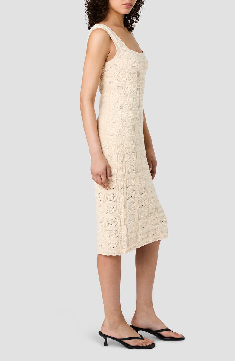 French Connection Nellis Stitch Sleeveless Body-Con Dress, Alternate, color, Ecru