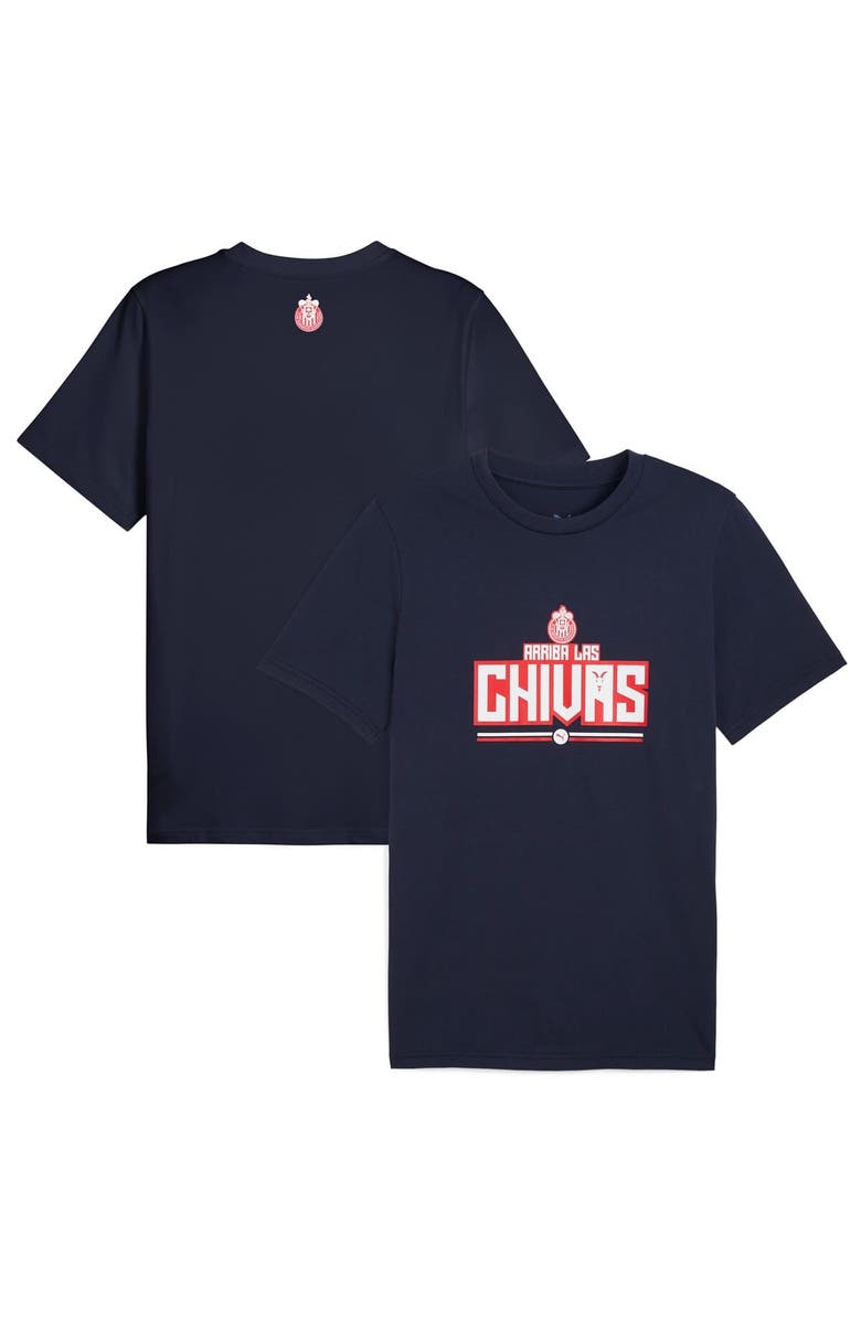 PUMA Men's Puma  Navy Chivas ftblCulture T-Shirt, Main, color, Navy