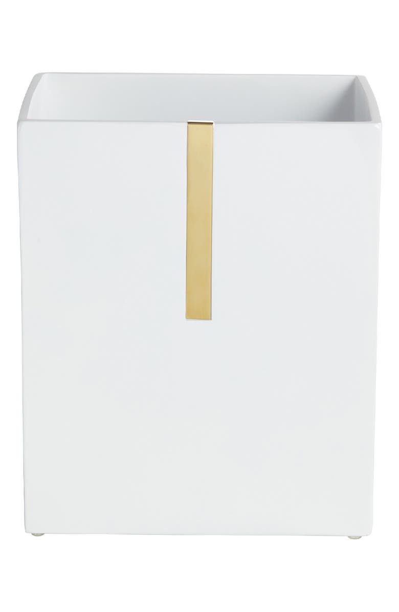 ROSELLI TRADING COMPANY Houston Street Wastebasket, Main, color, White