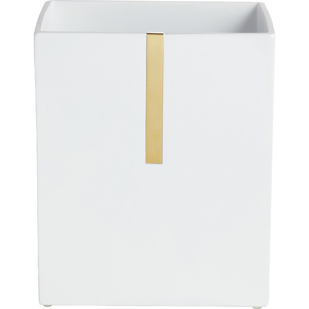 Roselli Trading Company Houston Street Wastebasket In White