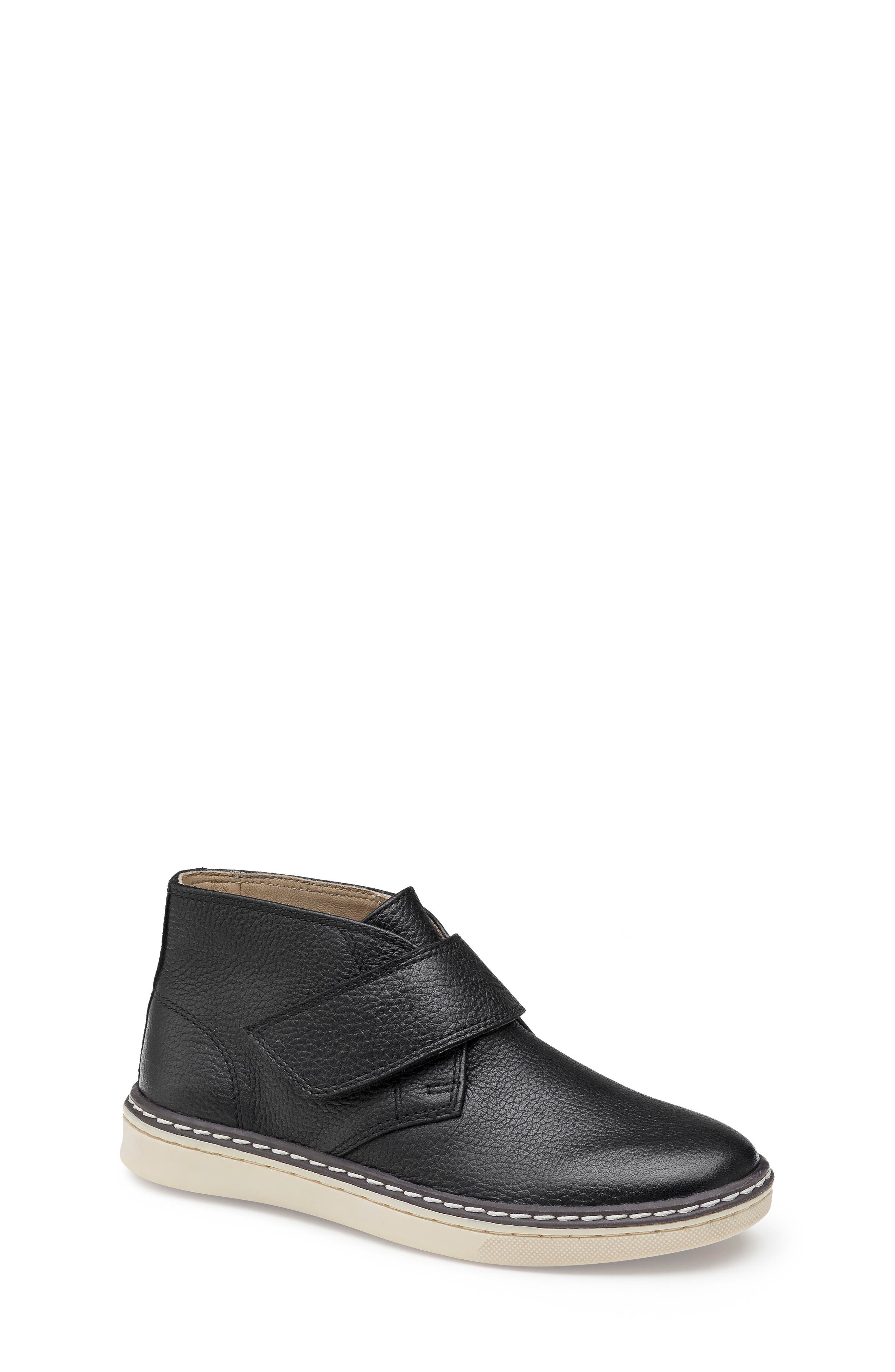 Johnston & Murphy McGuffey Chukka Boot, Main, color, Black Full Grain