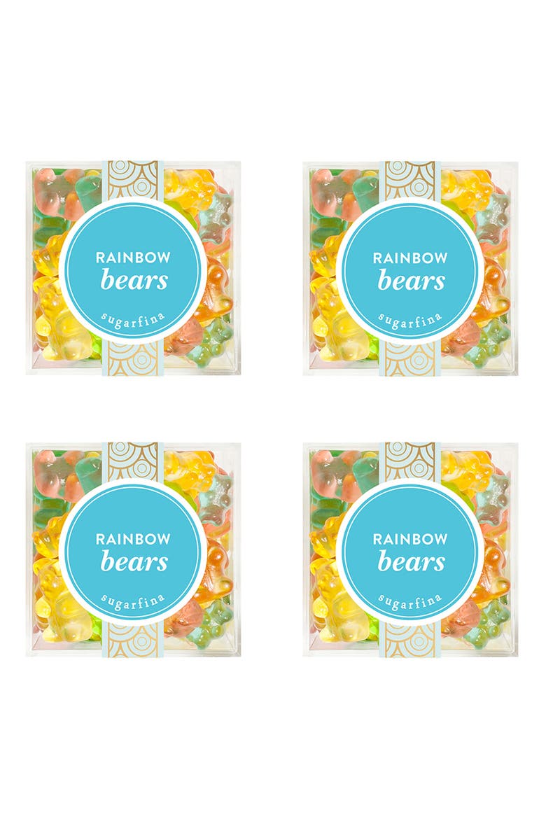 Rainbow Gummy Bears Set of 4 Candy Cubes, Main, color, NO COLOR
