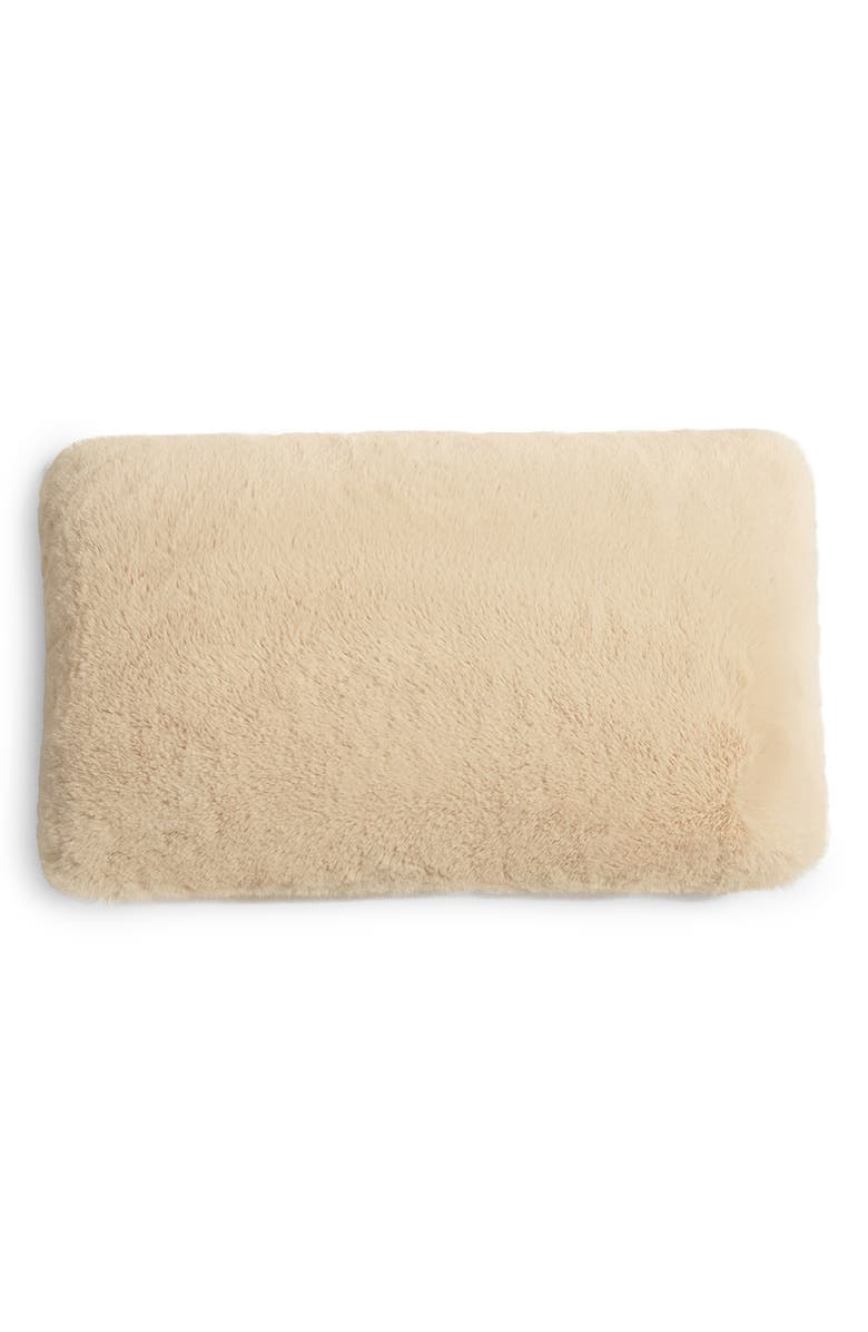 UnHide Squish Fleece Lumbar Pillow, Main, color, Beige Bear