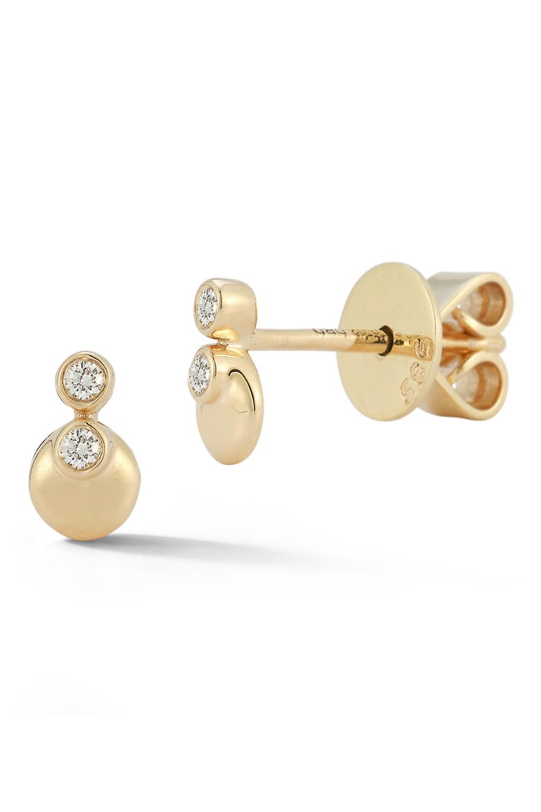 Lulu Jack Diamond Stud Earrings, Main, color, YELLOW GOLD
