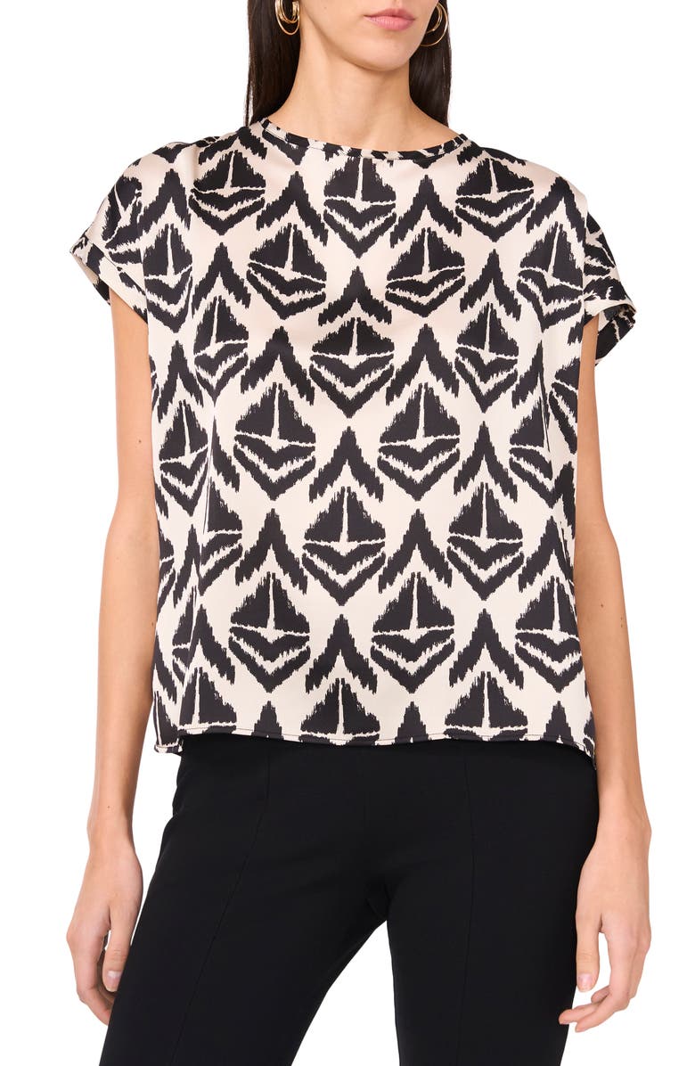 Halogen<sup>®</sup> Dolman Sleeve Back Tie Top, Main, color, Soft Cream Ikat Print