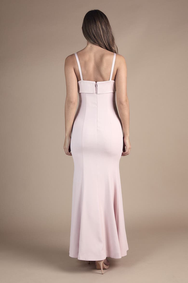 Strappy Square Neck Satin Maxi Dress, Alternate, color, Blush