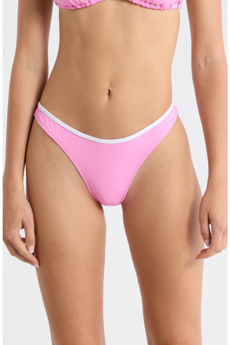 Classic Surf High Leg Bikini Bottoms, Main, color, FUCHSIA